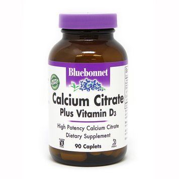 Вітаміни та мінерали Bluebonnet Nutrition Calcium Citrate plus Vitamin D3, 90 каплет CN5082 фото