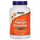 Натуральна добавка NOW Papaya Enzymes, 360 жувальних таблеток CN4509 фото 1