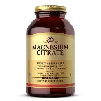 Вітаміни та мінерали Solgar Magnesium Citrate, 120 таблеток CN12444 фото