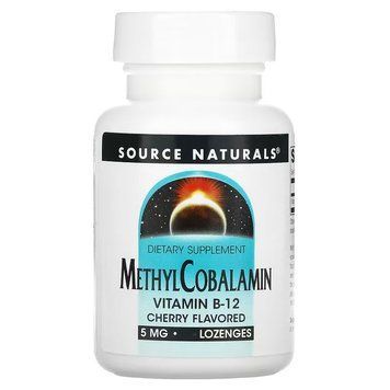 Вітаміни та мінерали Source Naturals Methylcobalamin 5 mg, 60 льодяників - Вишня CN12539-1 фото