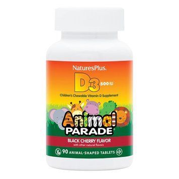 Вітаміни та мінерали Natures Plus Animal Parade Vitamin D3, 90 жувальних таблеток - Вишня CN11814-1 фото
