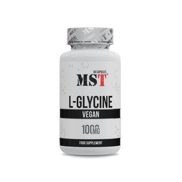 Гліцин MST Nutrition Glycine 1000 mg, 60 капсул для підтримки нервової системи CN16665 фото