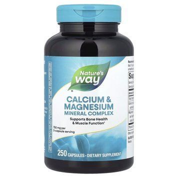 Кальцій та магній Nature's Way Calcium & Magnesium, 250 капсул для підтримки кісток, зубів CN16155 фото