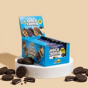 Блок протеїнового печива FitWin Protein Cookie 25% Glazed, 10*40 грамів CN20129-1 фото