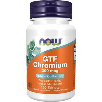 Вітаміни та мінерали NOW GTF Chromium 200 mcg, 100 таблеток CN11346 фото