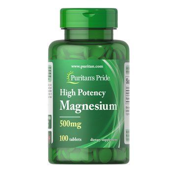 Вітаміни та мінерали Puritan's Pride Magnesium 500 mg High Potency, 100 таблеток CN12957 фото
