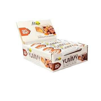 Батончик FitWin YUMMY Bar 36% no added sugar, 12*55 грам - Шоколад-карамель CN17084-4 фото