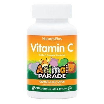 Вітаміни та мінерали Natures Plus Animal Parade Vitamin C, 90 жувальних таблеток - Апельсин CN11820-1 фото