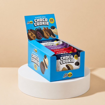 Мікс протеїнового печива FitWin Protein Cookie 25% Glazed, 8*40 грамів MIX CN20130-1 фото