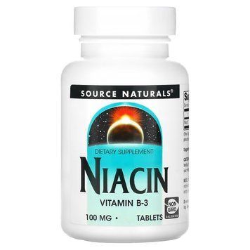 Вітаміни та мінерали Source Naturals Niacin 100 mg, 100 таблеток CN12542 фото