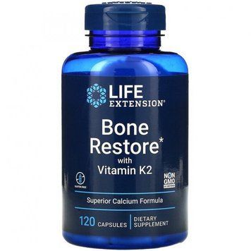 Вітаміни та мінерали Life Extension Bone Restore with Vitamin K2, 120 капсул CN9683 фото