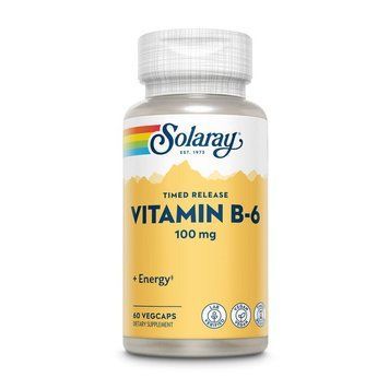 Гідрохлорид піридоксину Solaray Vitamin B6 Timed-Release, 60 вегакапсул CN20570-1 фото