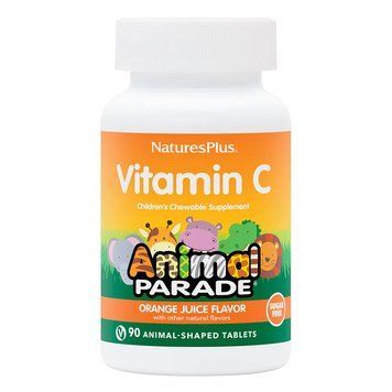 Вітаміни та мінерали Natures Plus Animal Parade Vitamin C Sugar-Free, 90 жувальних таблеток - Апельсин CN11821-2 фото