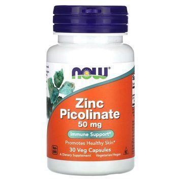 Цинк піколінат NOW Zinc Picolinate 50 mg, 30 вегакапсул для підтримки імунітету CN20131-1 фото