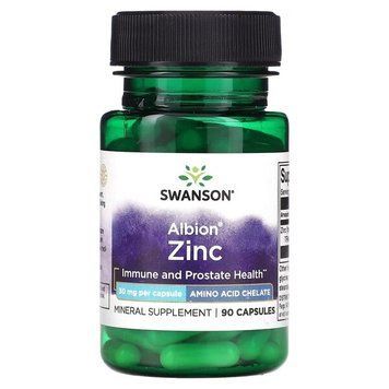 Вітаміни та мінерали Swanson Zinc Chelated 30 mg, 90 капсул CN7260 фото
