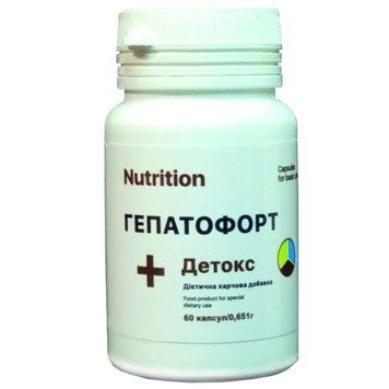 Амінокислота EntherMeal Гепатофорт + Детокс, 60 капсул CN12820 фото