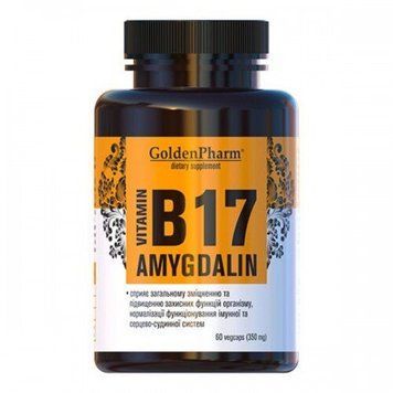 Вітаміни та мінерали Golden Pharm Vitamin B17 Amygdalin, 60 вегакапсул CN15561 фото