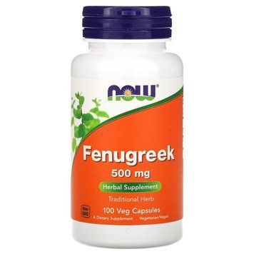 Натуральна добавка NOW Fenugreek 500 mg, 100 капсул CN10906 фото