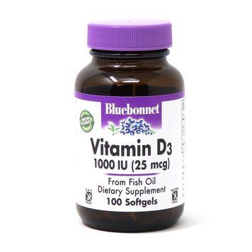 Вітаміни та мінерали Bluebonnet Nutrition Vitamin D3 1000 IU, 100 капсул CN5190 фото