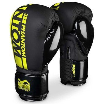 Рукавиці боксерські Phantom Athletic APEX Elastic, Black/Neon Yellow - 16 унцій CN14742-4 фото