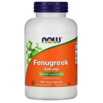 Натуральна добавка NOW Fenugreek 500 mg, 250 капсул CN10907 фото