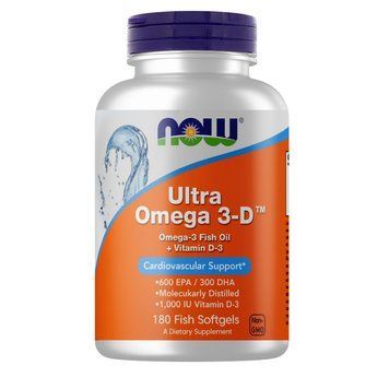 Жирні кислоти NOW Ultra Omega-3-D, 180 капсул CN4523 фото