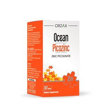 Цинк піколінат Orzax Ocean Picozinc, 30 таблеток для підтримки шкіри, очей, скелета та імунної системи CN16276 фото