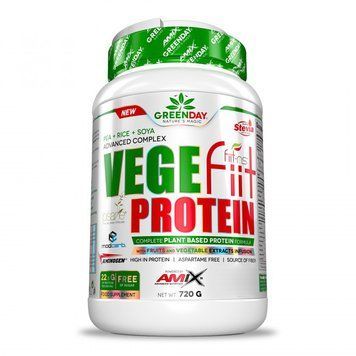Протеїн AMIX GreenDay Vege-Fiit Protein, 720 грам - Шоколад-арахіс-карамель CN9357-2 фото