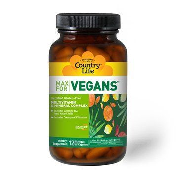 Вітаміни та мінерали Country Life Max for Vegans, 120 вегакапсул CN5285 фото