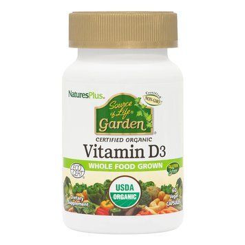 Вітаміни та мінерали Natures Plus Source of Life Garden Vitamin D3 5000 IU, 60 вегакапсул CN11829 фото
