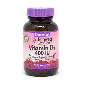 Вітаміни та мінерали Bluebonnet Nutrition Earth Sweet Chewables Vitamin D3 400 IU, 90 жувальних таблеток CN5120 фото