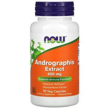 Натуральна добавка NOW Andrographis 400 mg, 90 вегакапсул CN9969 фото