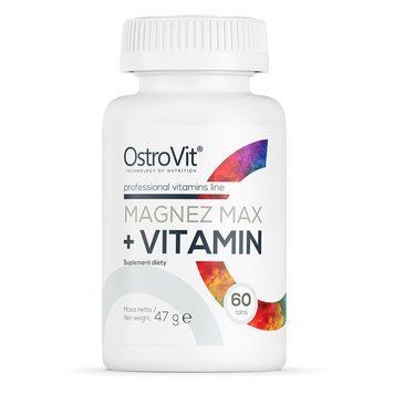 Вітаміни та мінерали OstroVit Magnez MAX + Vitamin, 60 таблеток CN6334 фото