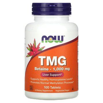 Натуральна добавка NOW TMG 1000 mg, 100 таблеток CN12282 фото