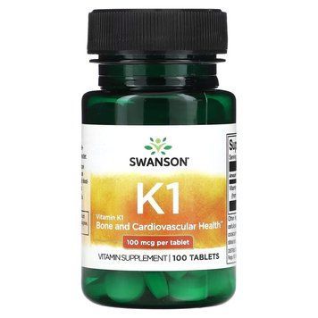 Філлохінін Swanson Vitamin K1 100 mcg, 100 таблеток CN16080 фото