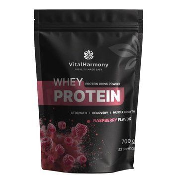 Сироватковий протеїн VitalHarmony Whey Protein, 700 грам - Малина CN17086-3 фото