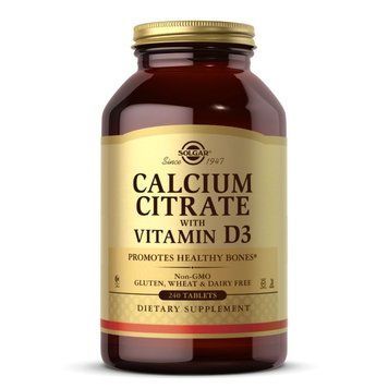 Вітаміни та мінерали Solgar Calcium Citrate with Vitamin D3, 240 таблеток CN6050 фото