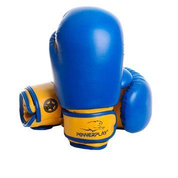 Дитячі рукавиці для боксу Power Play PP 3004, Blue/Yellow - 6 унцій CN11066-2 фото