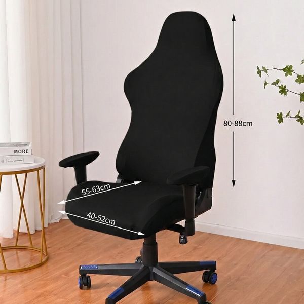 Еластичний захисний чохол Semi Armchair Cover No. 2 - Black XL для крісла з підлокітниками CN17400 фото