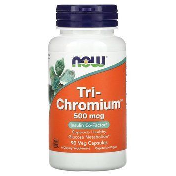 Вітаміни та мінерали NOW Tri-Chromium 500 mcg, 90 вегакапсул CN12285 фото