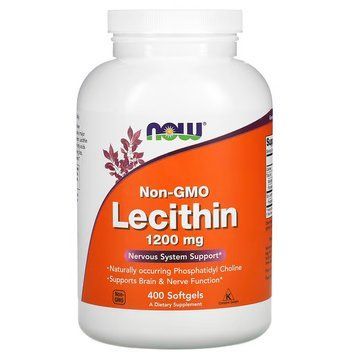 Натуральна добавка NOW Lecithin 1200 mg, 400 капсул CN11362 фото