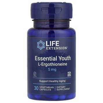 Екстракт меліси та L-теанін Life Extension Essential Youth L-Ergothioneine 5 mg, 30 вегакапсул CN16493 фото