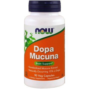 Натуральна добавка NOW Dopa Mucuna, 90 вегакапсул CN4156 фото