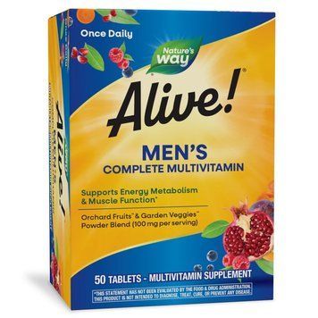 Вітаміни та мінерали Nature's Way Alive! Men's Complete Multivitamin, 50 таблеток для чоловіків CN14145 фото