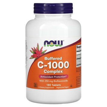 Вітаміни та мінерали NOW Vitamin C-1000 Complex Buffered, 180 таблеток CN12469 фото