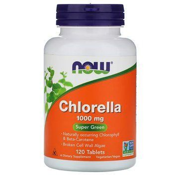 Натуральна добавка NOW Chlorella 1000 mg, 120 таблеток CN10299 фото