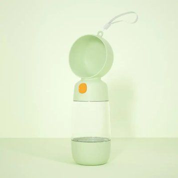 Пляшка-поїлка для тварин Semi Pets Feeder 400 мл + 185 мл 2 відділення, Green CN14540 фото