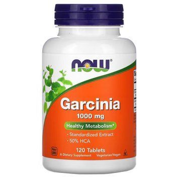 Натуральна добавка NOW Garcinia 1000 mg, 120 таблеток CN10926 фото