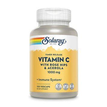 Вітаміни та мінерали Solaray Vitamin C 1000 mg Timed Release, 100 вегакапсул CN10336 фото