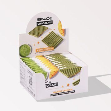 Блок білого шоколаду з матчею Spacefood Space Chocolate Mango Crunch, 10*25 грам - Манго CN20080-1 фото